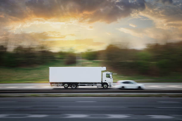 istock Lorry motion Traffic Transport on motorway in motion 1213939502