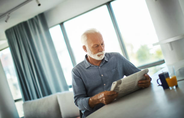 istock Senior man staying at home 1213940891