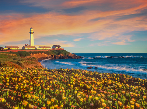 Pigeon Point Light Station or Pigeon Point Lighthouse is a lighthouse built in 1871 to guide ships on the Pacific coast of California. It is the tallest lighthouse on the West Coast of the United States. It is still an active Coast Guard aid to navigation.