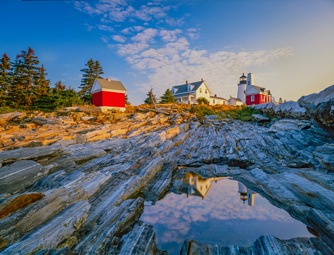 The Pemaquid Point Light is a historic U.S. lighthouse located in Bristol, Lincoln County, Maine, at the tip of the Pemaquid Neck.