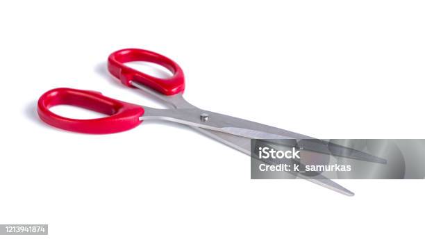 Sharp Scissors Red Red Scissor Sharp Isolated On White Background Stock Photo - Download ...