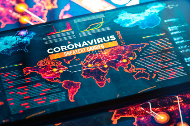 Coronavirus Greatest Danger COVID-19 Coronavirus Greatest Danger on a World Map on a digital LCD Display
Map source: https://www.nasa.gov mobile phone finance business technology stock pictures, royalty-free photos & images