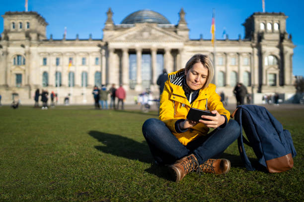 istock Tourist woman in Berlin 1213944140