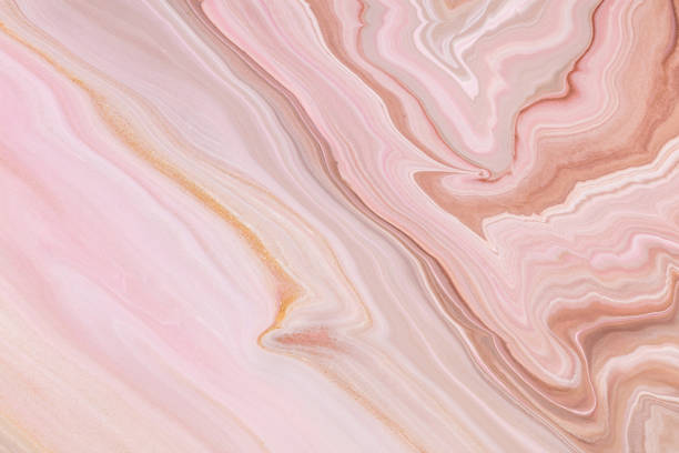 istock Fluid art texture. Abstract backdrop with iridescent paint effect. Liquid acrylic picture that flows and splashes. Mixed paints for background or poster. Beige, brown and white overflowing colors. 1213946052