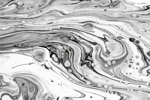 istock Abstract ink fluid marbled texture. Luxurious granite, marble mineral pattern wallpaper. 1213946225