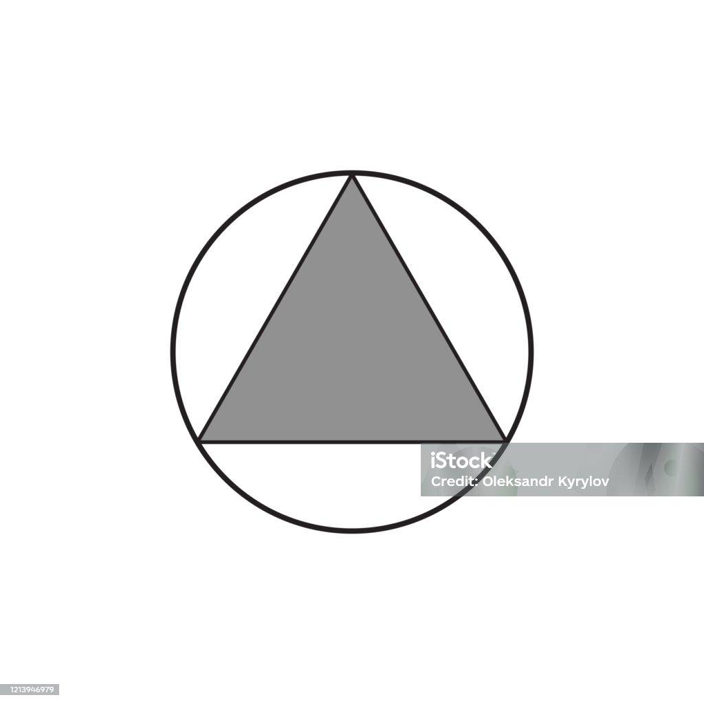 Inside Rounded Triangle Triangle Inside Circle Geometric Figure Stock Vector Illustration ...