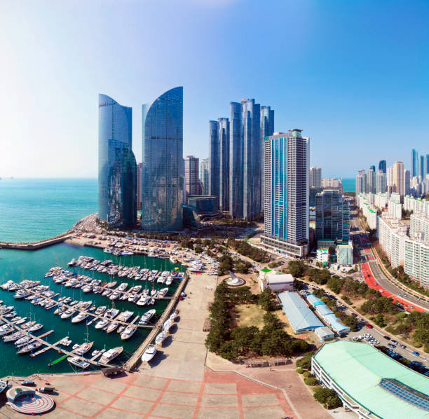 istock Aero-scape from Haeundae to Bexco 1213953383