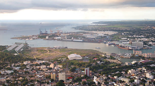 istock Panoramic view of Port louis 121396345