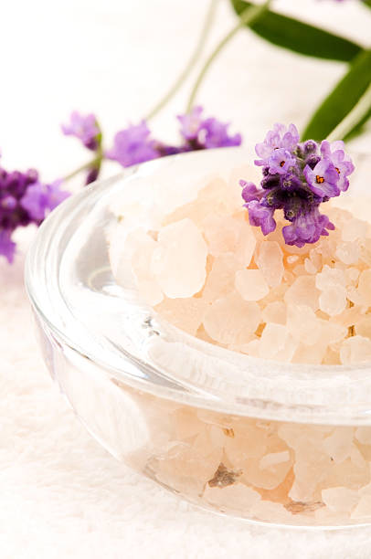 istock Bath Salt With Fresh Lavender Flowers 121396392