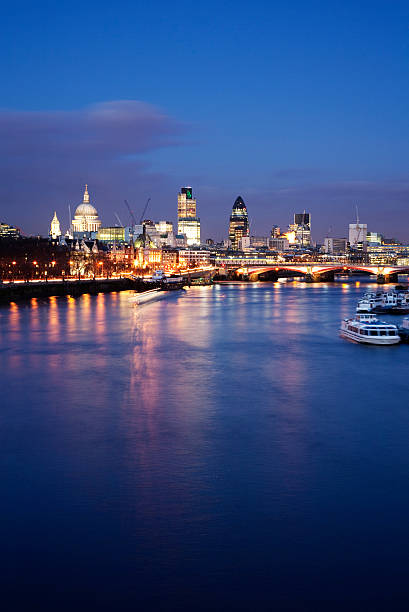 The City of London at Dusk stock photo