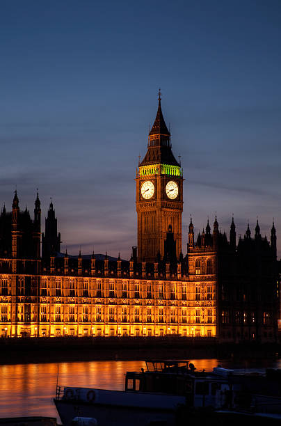 Big Ben and the Houses of Parliament, London, at Night stock photo