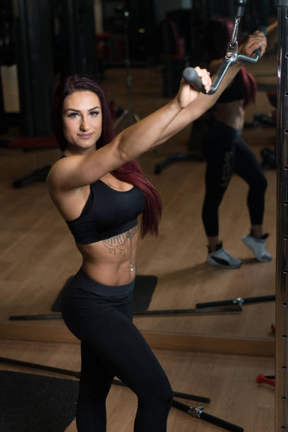 istock Triceps Exercise By A Woman 1213966688
