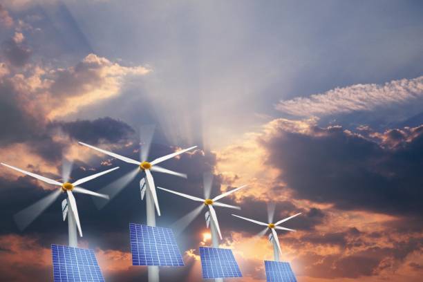 istock Wind turbines, solar systems, senphlangngan For the world's technology natural energy 1213976296