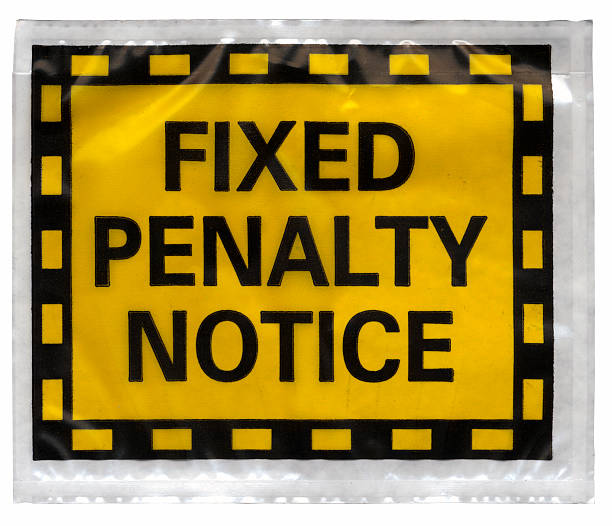 Fixed Penalty Notice stock photo