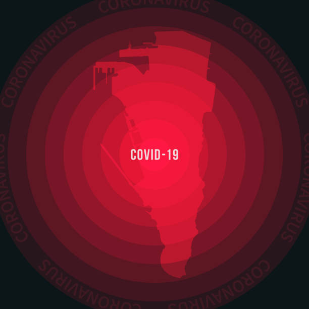 mapa gibraltaru z rozprzestrzenianiem się covid-19. pojawienie się koronawirusa - france gibraltar stock illustrations