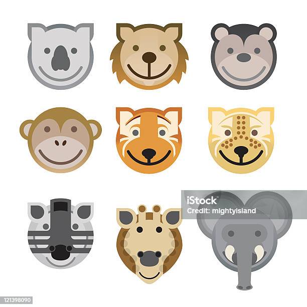 Animal Icons Stock Illustration - Download Image Now - Ape, Monkey, Icon Symbol