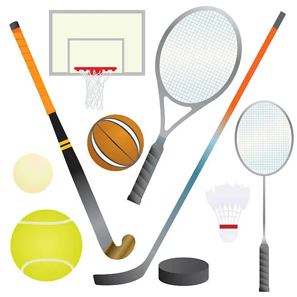 Vector illustration of Sports Stuff