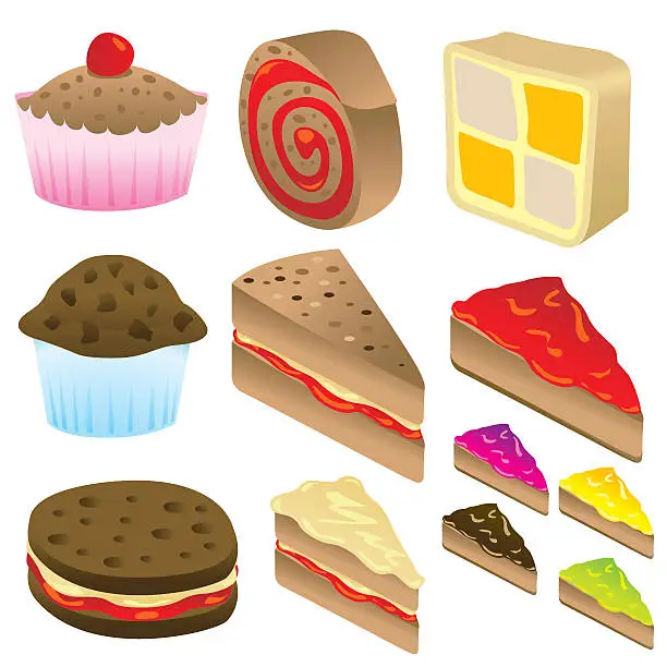 Vector illustration of Cake Selection