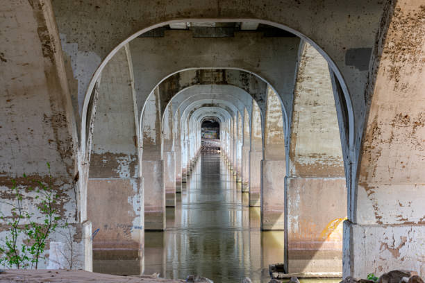Shot under the bridge Shot under the 23rd st bridge, Tulsa OK tulsa landmark stock pictures, royalty-free photos & images