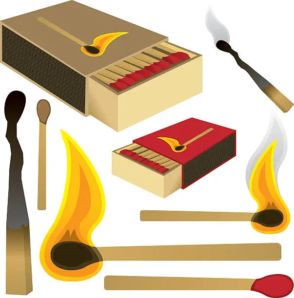 Vector illustration of Matches