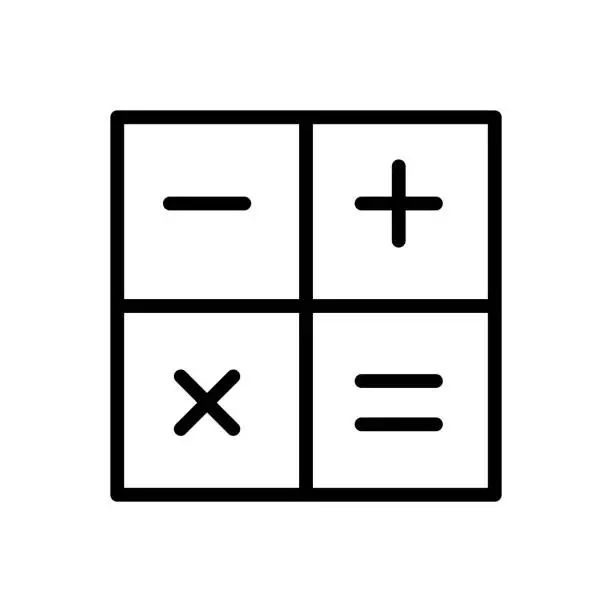 Vector illustration of Calculator icon vector design templates