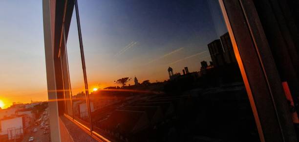 istock Gorgeous sunset in the city 1213991122