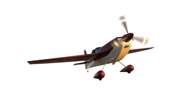 istock Sports plane on air racing isolated on white. 1213996149
