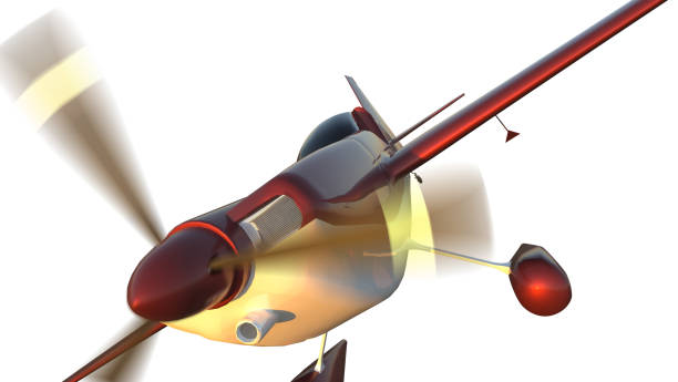 istock Sports plane on air racing isolated on white. 1213996178