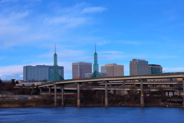 istock Beautiful view of Portland downtown district 1213996767