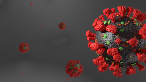 istock Corona Virus Covid 19 virus 3D render background 1213998470