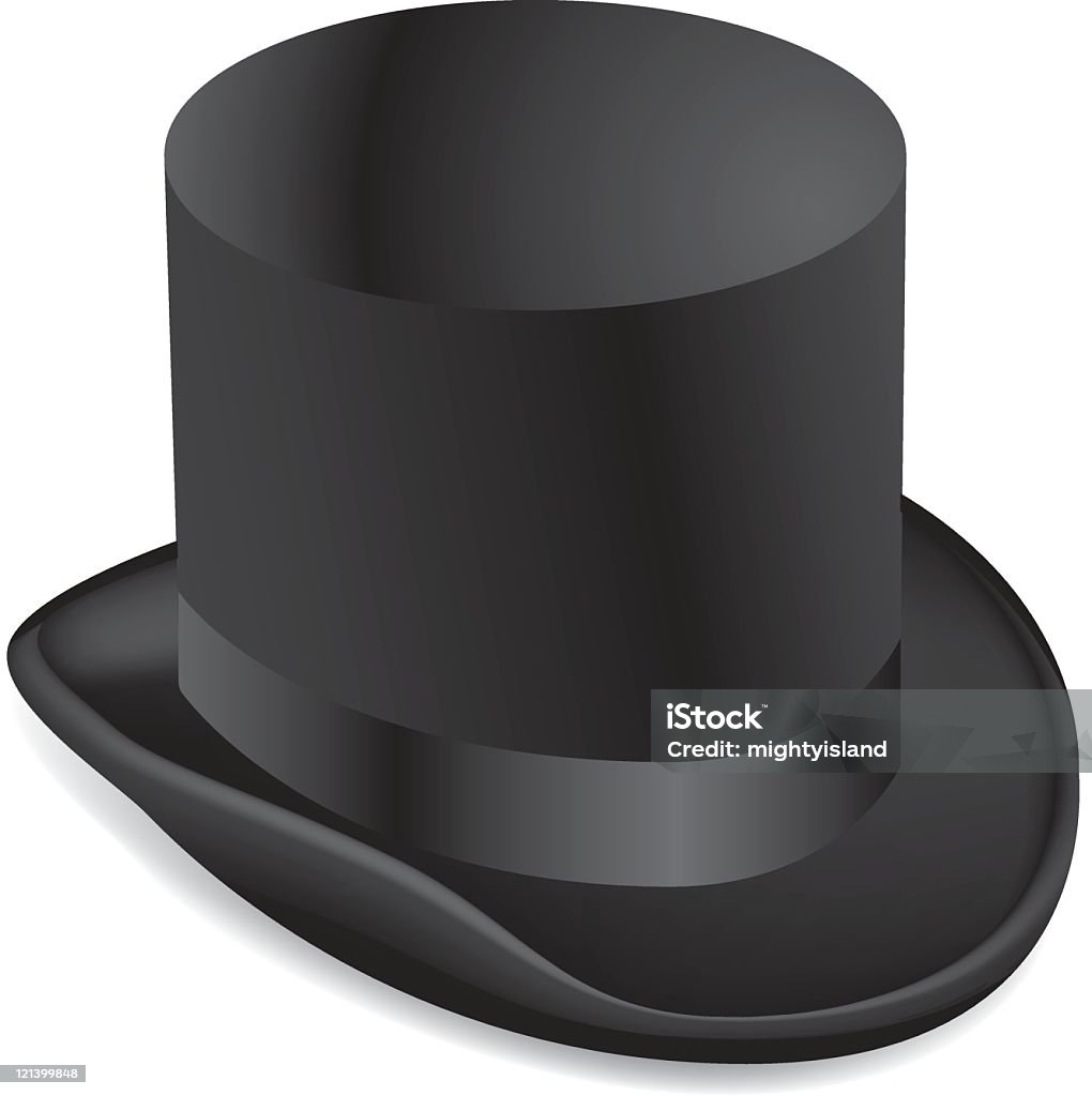 Sombrero de copa - arte vectorial de Color - Tipo de imagen libre de derechos