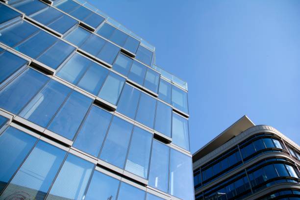 istock Office building in city center on a background closeup 1214004745