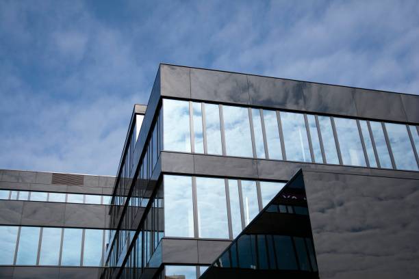 istock Office building in city center on a background closeup 1214004865