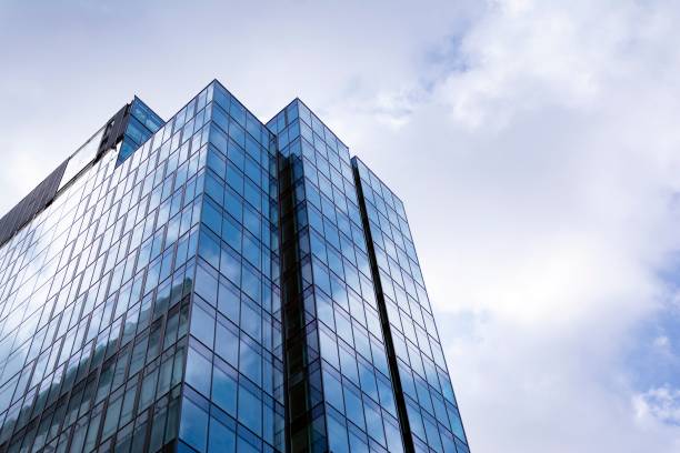 istock Office building in city center on a background closeup 1214006084