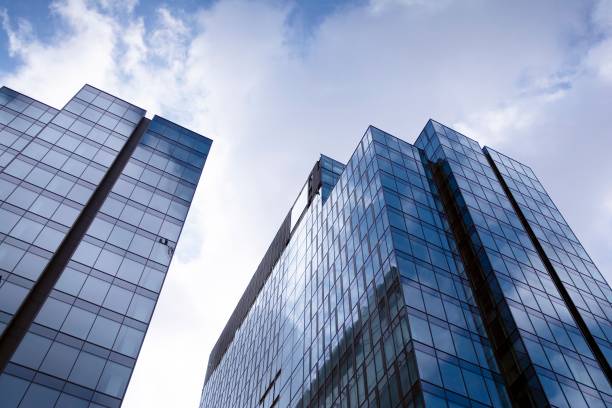 istock Office building in city center on a background closeup 1214006093