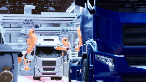 istock Truck at the factory 1214006096