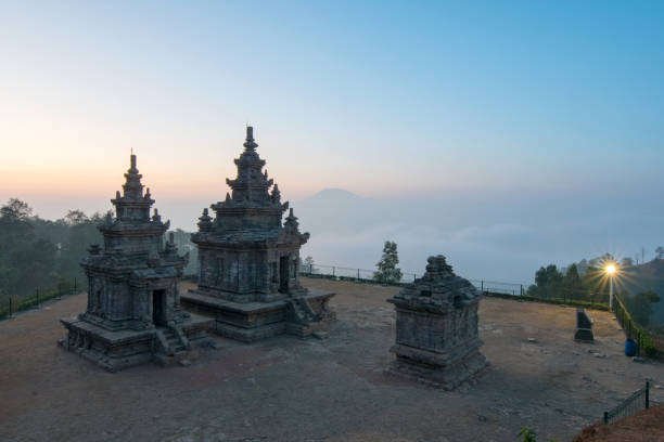 Gedong Songo is a group of Hindu temples located on the slopes of mount Ungaran in Central Java, Indonesia. It was built from 9th century and has similar architectural structure to those on the Dieng plateau.