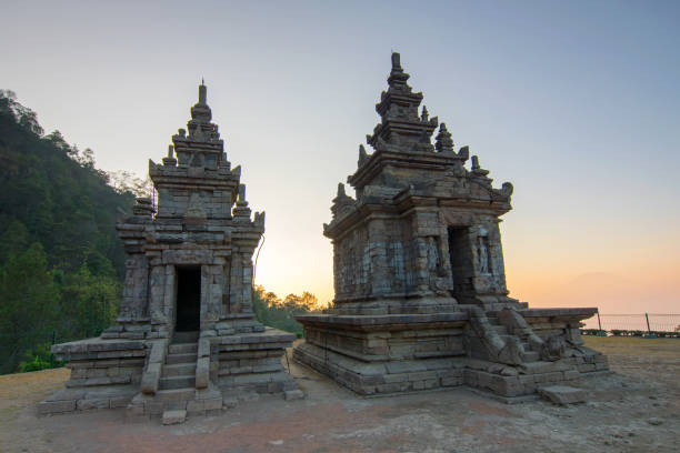 Gedong Songo is a group of Hindu temples located on the slopes of mount Ungaran in Central Java, Indonesia. It was built from 9th century and has similar architectural structure to those on the Dieng plateau.