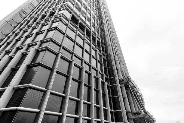 istock Windows of business building with B&W color 1214012581