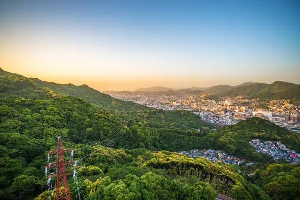Photo of Nagasaki city view in the evening