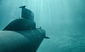 Submarines under water