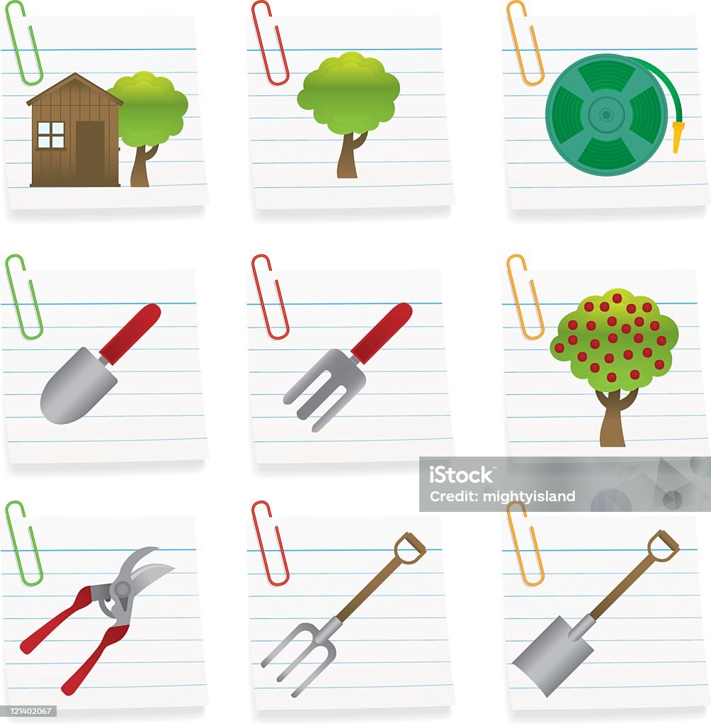 Icônes de jardinage - clipart vectoriel de Arbre libre de droits