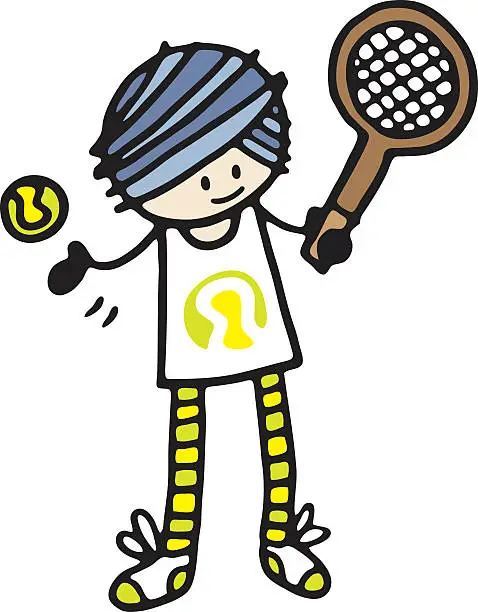 Vector illustration of Anyone for Tennis