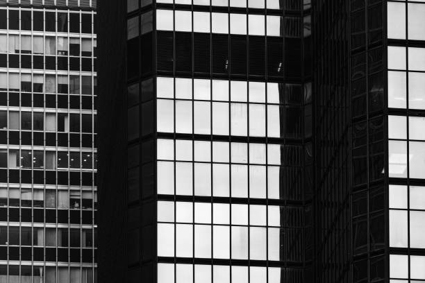 istock Windows of business building with B&W color 1214022978