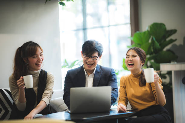 istock Successful business group of people at work in co-working space office 1214032260