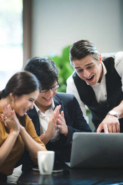 istock Successful business group of people at work in co-working space office 1214032396