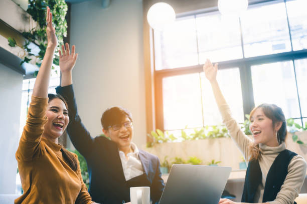istock Successful business group of people at work in co-working space office 1214032411