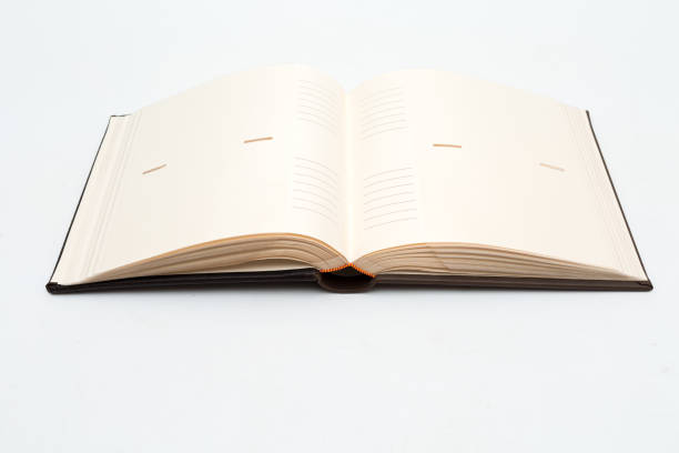 istock Leather  brown photo album on a white background 1214033845