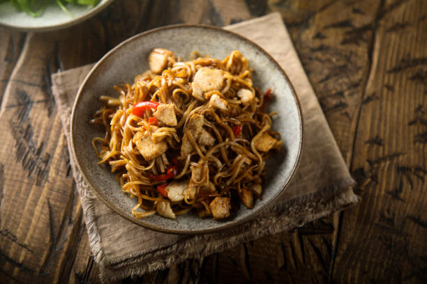 istock Rice noodles with chicken 1214041865