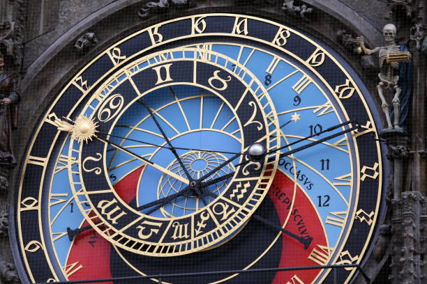 The Prague Astronomical Clock stock photo